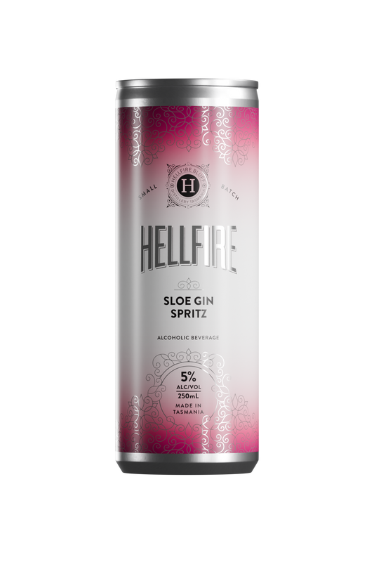Sloe Gin Spritz canned sparkling ready-to-drink beverage with Tasmanian wild sloe berries