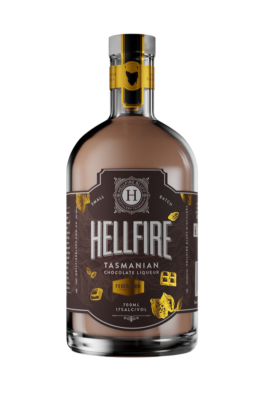Tasmanian Chocolate Liqueur bottle – dairy-free vegan liqueur with pure chocolate