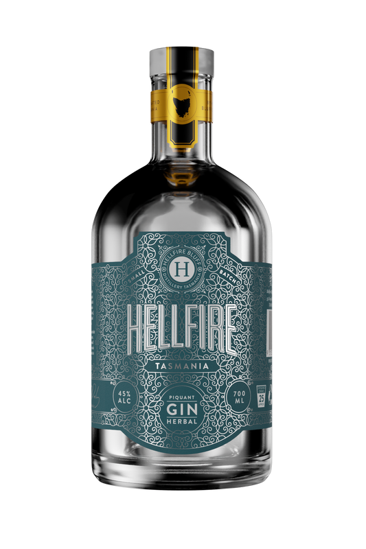 Hellfire Bluff Tasmanian Piquant Herbal Gin Bottle