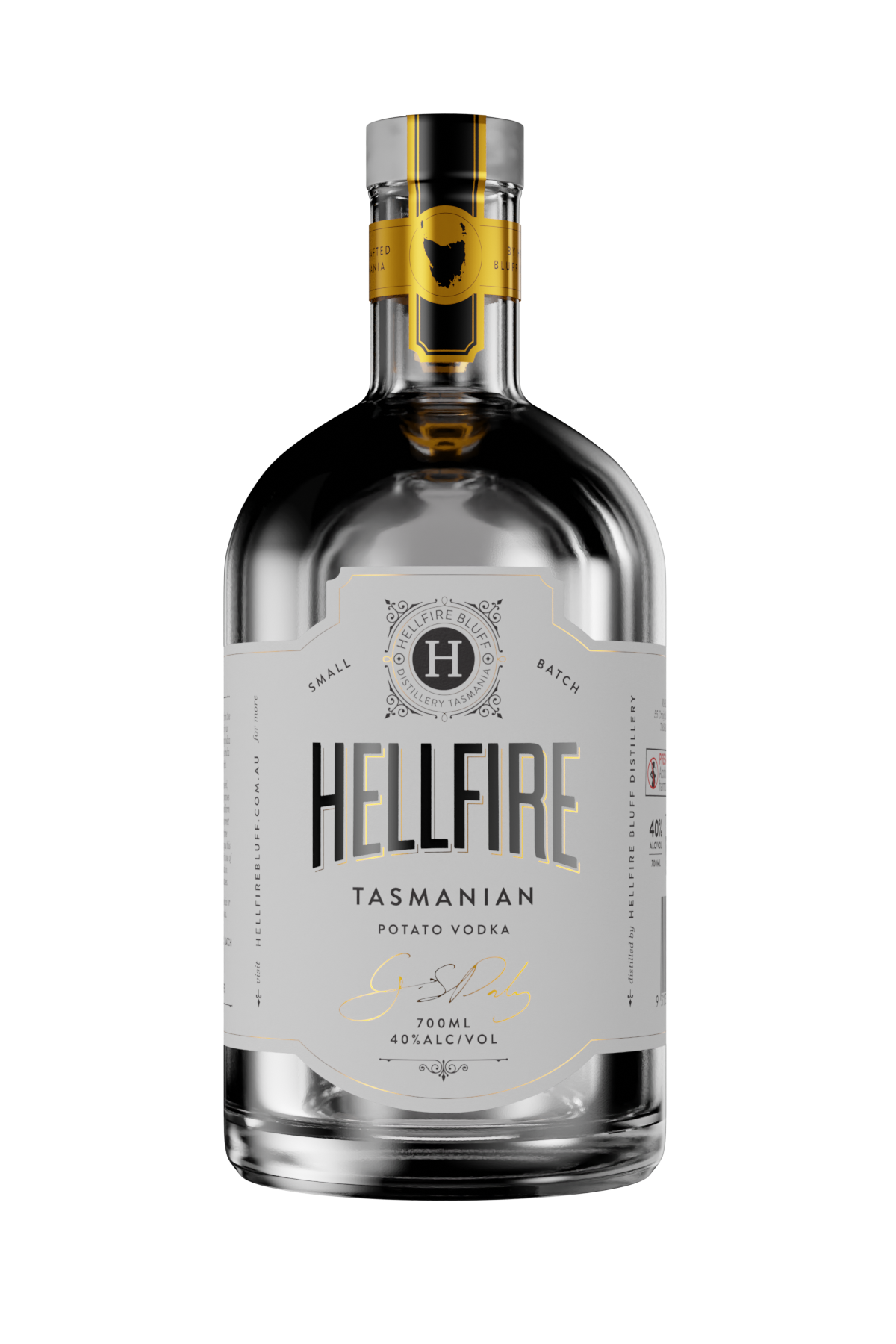 Hellfire Bluff Tasmanian Potato Vodka Bottle