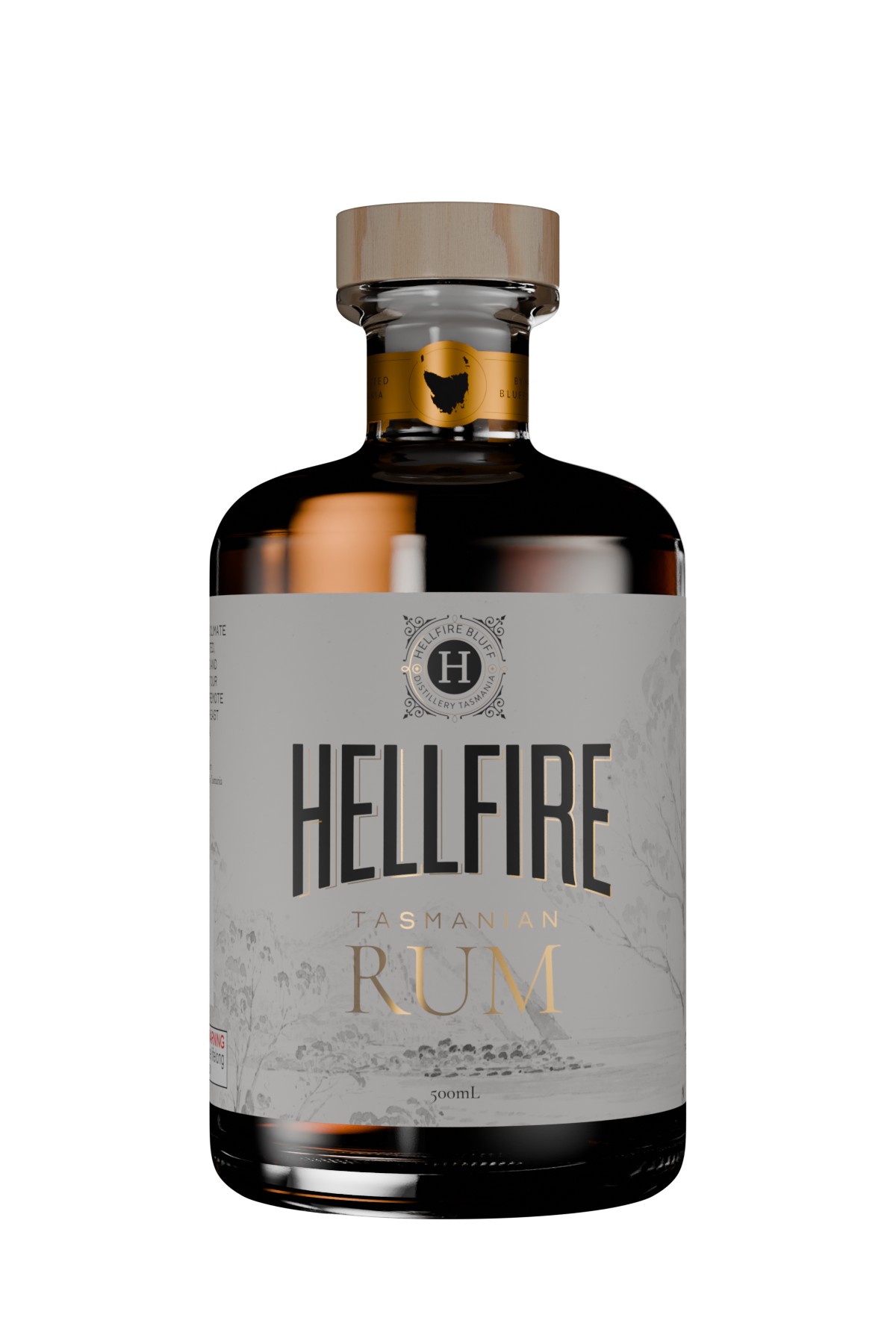 Hellfire Bluff Rum Batch 005 single origin dark rum bottle Tasmania